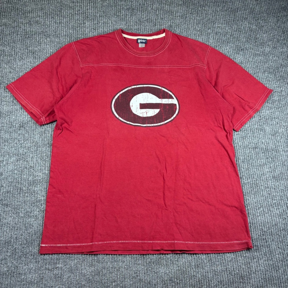Gear For Sports Georgia Bulldogs NCAA T-Shirt Mens XL Red Distressed Logo Tee